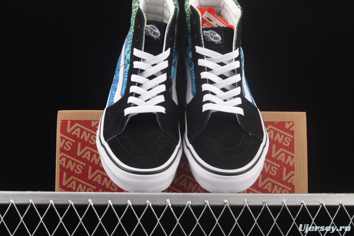 Vans Sk8-Hi Slim graded letter printed high-top casual board shoes VN0A3CSM6RF