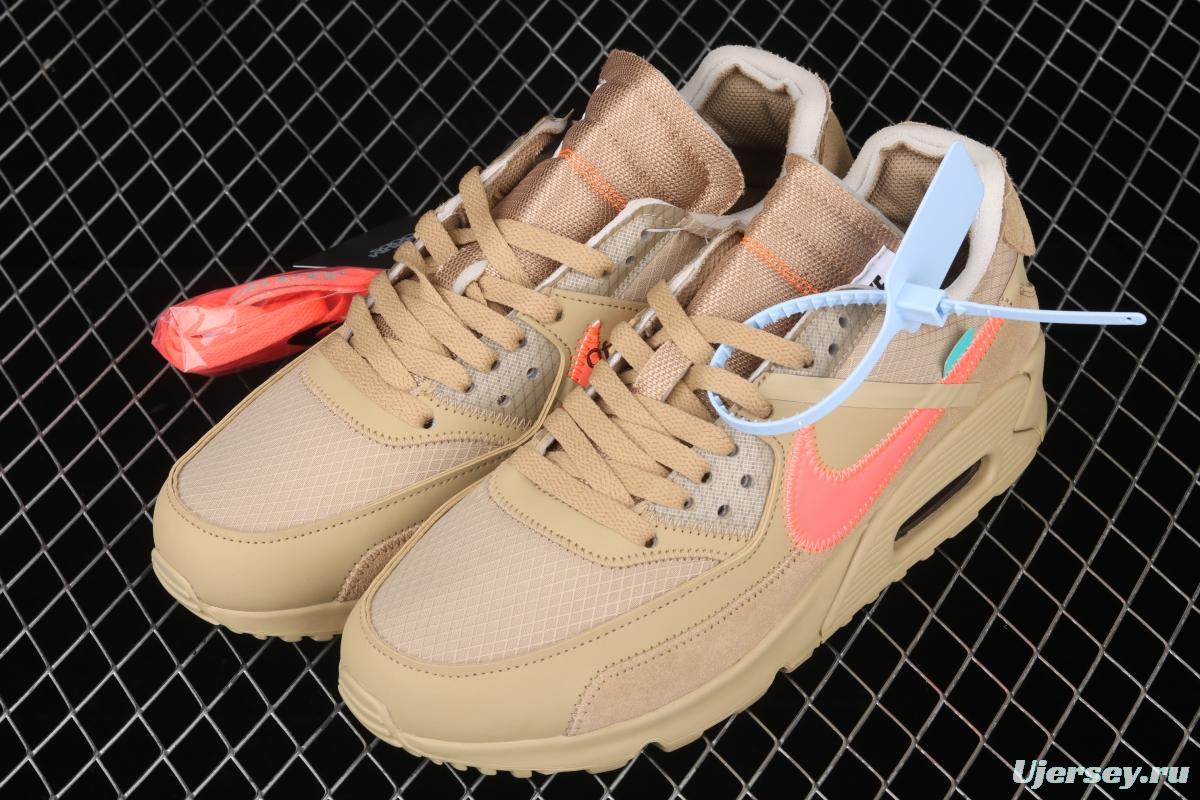 OFF-White x NIKE Air Max 90 OW joint limited edition classic air cushion running shoes AA7293-200