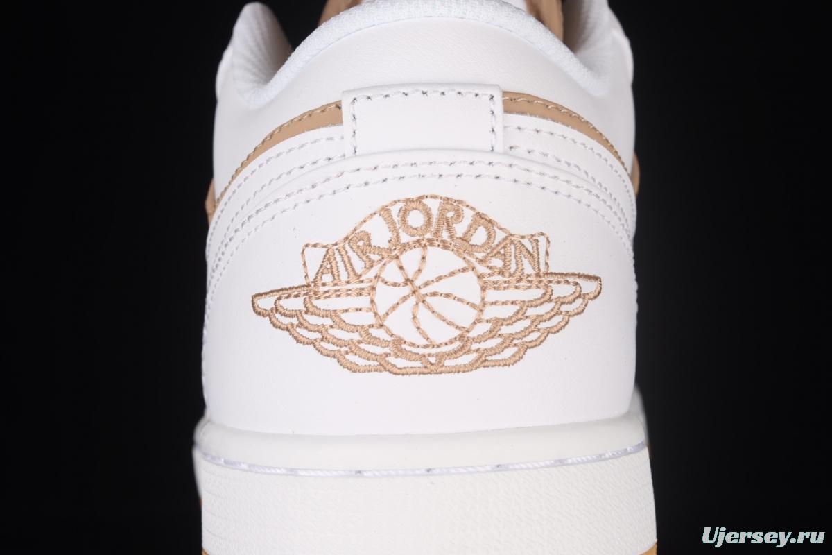 Air Jordan 1 Low white and yellow low side culture leisure sports shoes DN6999-100