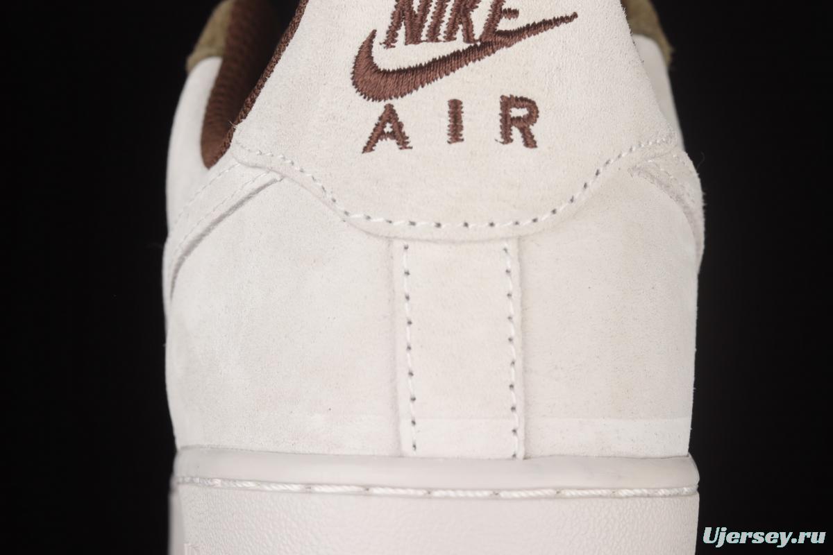 NIKE Air Force 11607 Low suede chocolate low-top casual board shoes DB2260-199