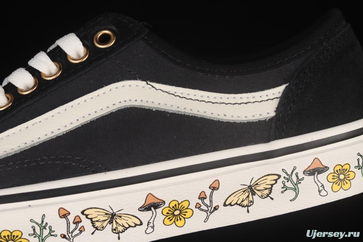 Vans Style 36 Decon SF Black and Grey spliced Butterfly Flower Leisure Board shoes VN0A5HYRA1H