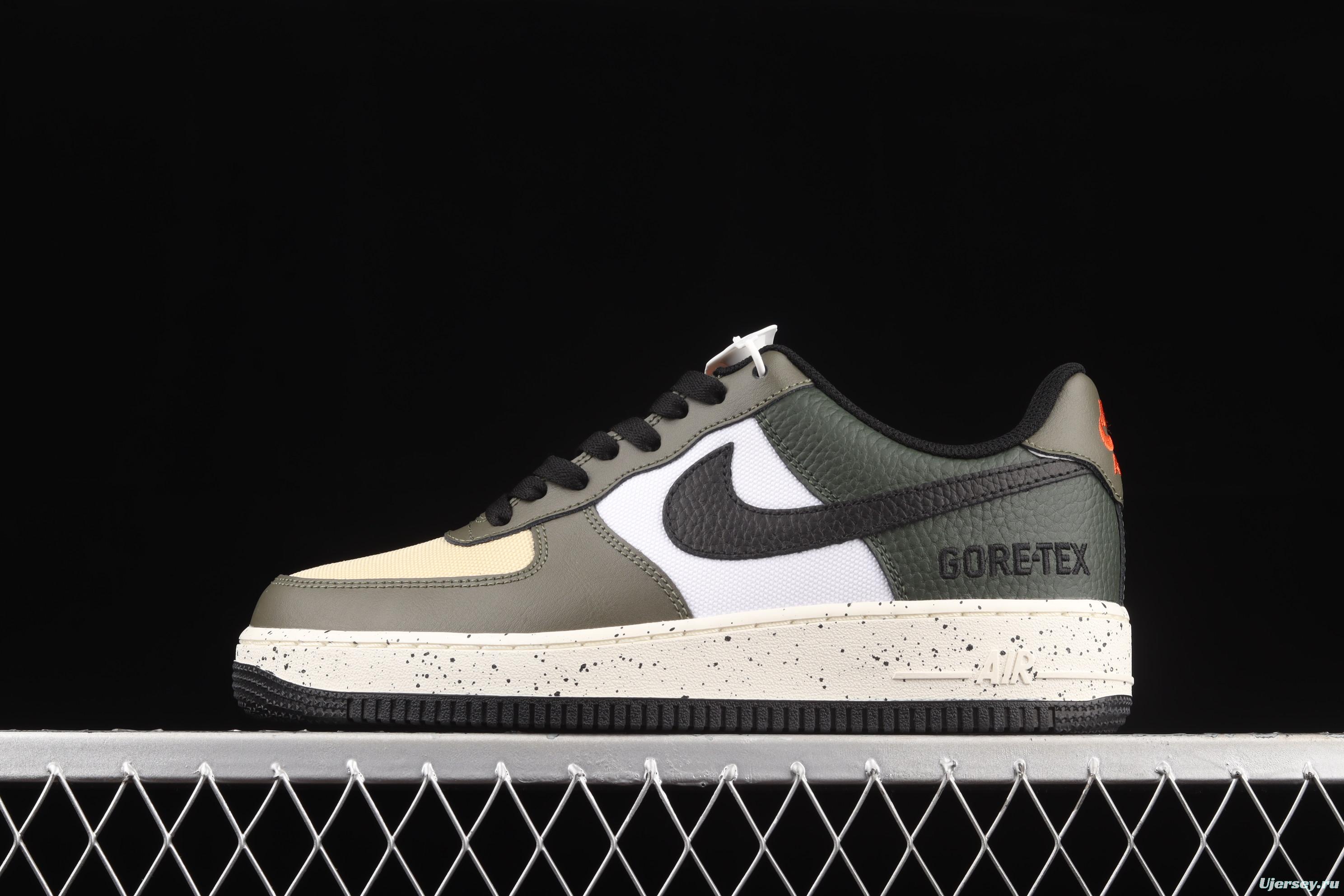 NIKE Air Force 1x07 GTX army green spliced low-top casual board shoes DM6435-222,