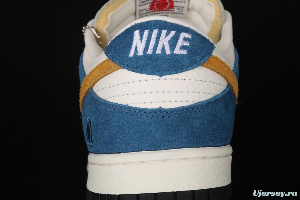 Kasina x NIKE SB DUNK Low co-signed blue and yellow retro low-top leisure sports skateboard shoes CZ6501-100