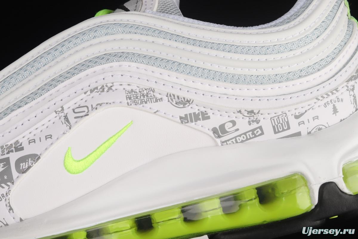 NIKE Air Max 97 SE Logo printed with 3M reflective bullet air cushion running shoes DH0006-100