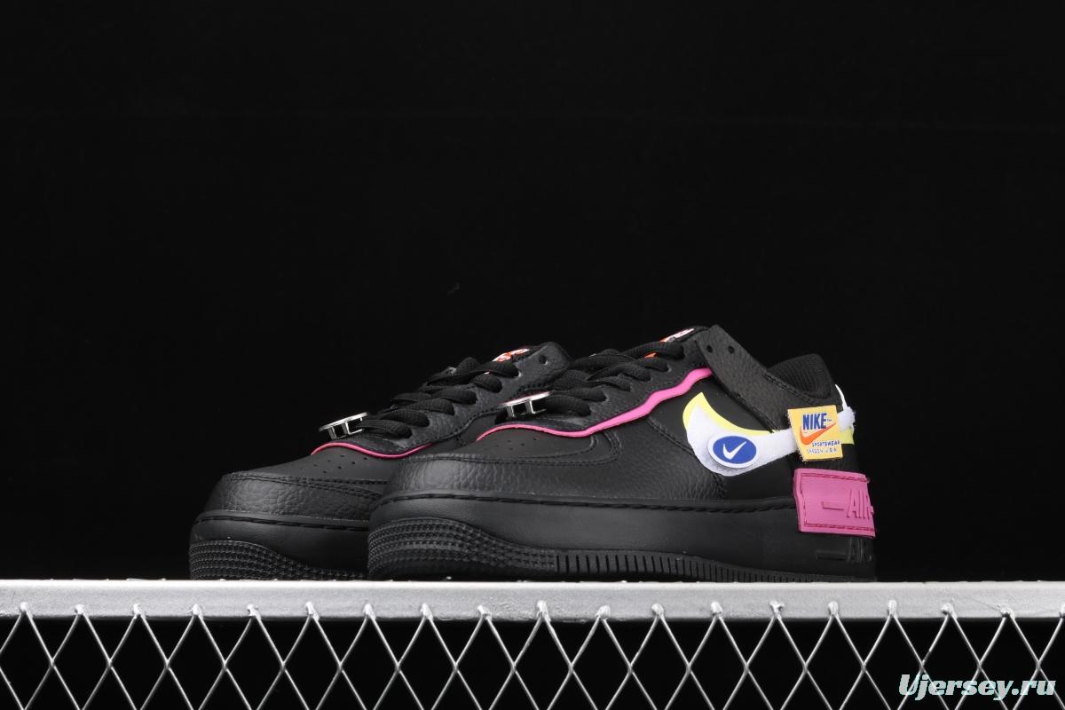 NIKE Air Force 1 ShAdidasow light weight heighten Velcro low-top board shoes CU4743-001