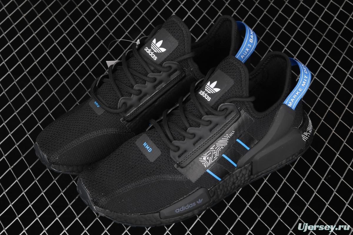 Adidas NMD R1 Boost V2 FY1483 second generation elastic knitted surface popcorn running shoes