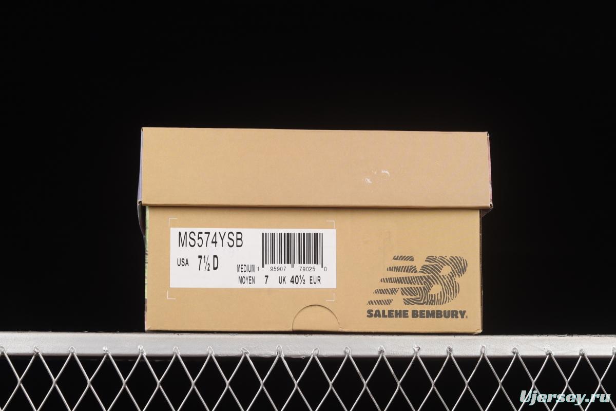 Salehe Bembury x New Balance 574 Yurt Versace Director Joint Retro Casual Running Shoes MS574YSB