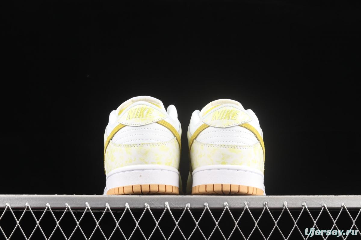 NIKE SB DUNK Low Prm yellow and white color SB buckle rebound fashion leisure board shoes DM9467-700