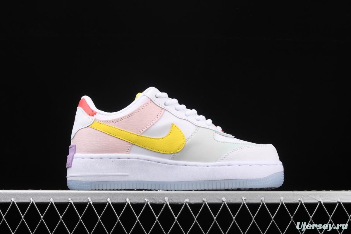 NIKE Air Force 1 ShAdidasow light weight heightened low-top board shoes CW2630-141,