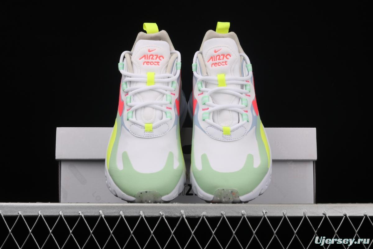 NIKE Air Max 270React new high-frequency mesh hollowing out function half-palm air cushion running shoes DB5927-161,