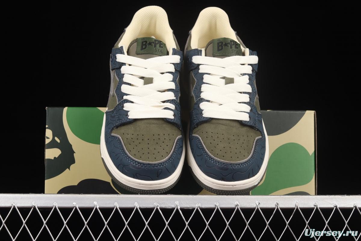 Human MAdidase Bape Sta Sk8 To Nigo trend godfather Nigo brand ape head classic skateboard shoes 1H80291019