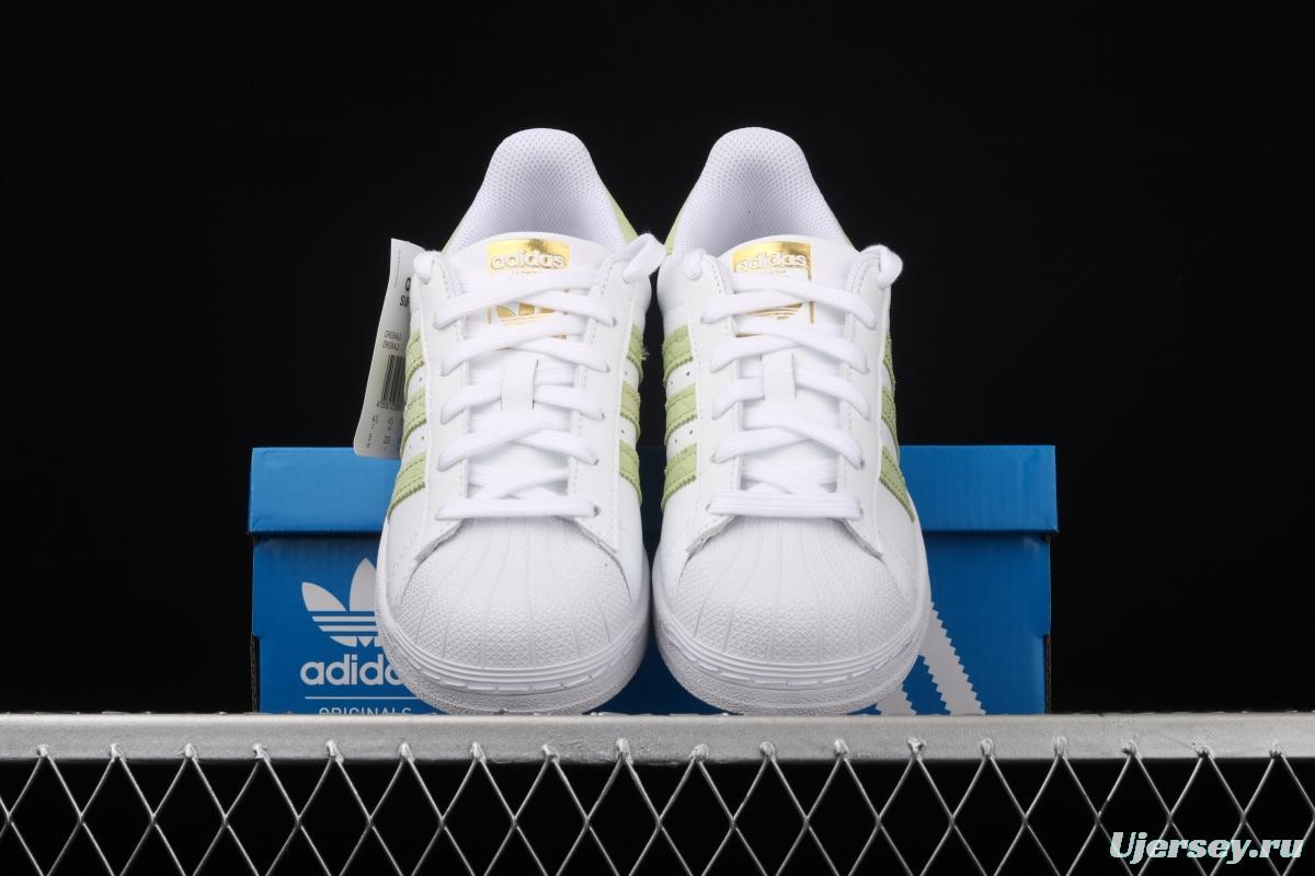 Adidas Originals Superstar FW3568 shell head and tea striped top layer casual board shoes