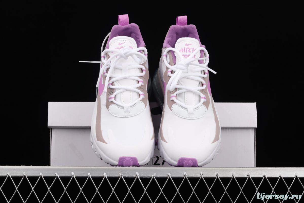 NIKE Air Max 270React new high frequency mesh hollowed-out half-palm air cushion running shoes CZ1609-100
