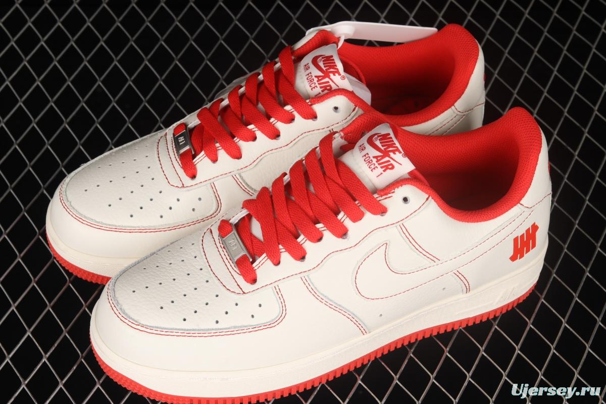 Undefeated x NIKE Air Force 1o07 Low low-top casual board shoes UN1315-801co-branded in white and red