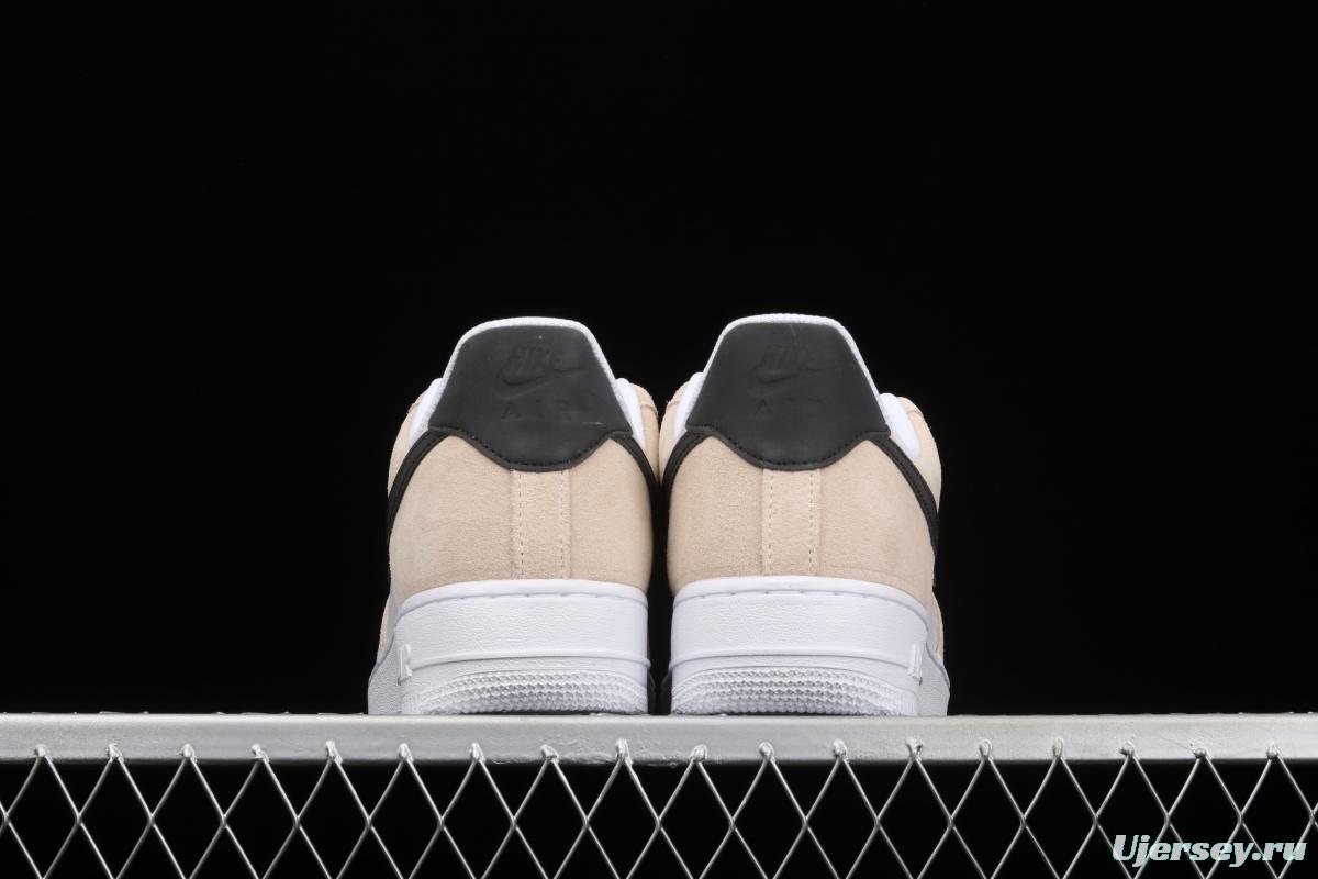 NIKE Air Force 1 Low milk tea white color matching head layer low top casual board shoes BQ8988-100