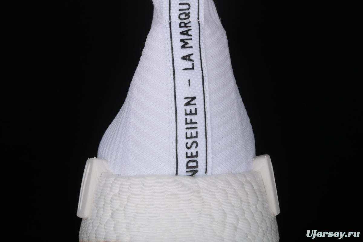 Adidas NMD CS1 competes for All White BA7208 stretch knitted sock shoes
