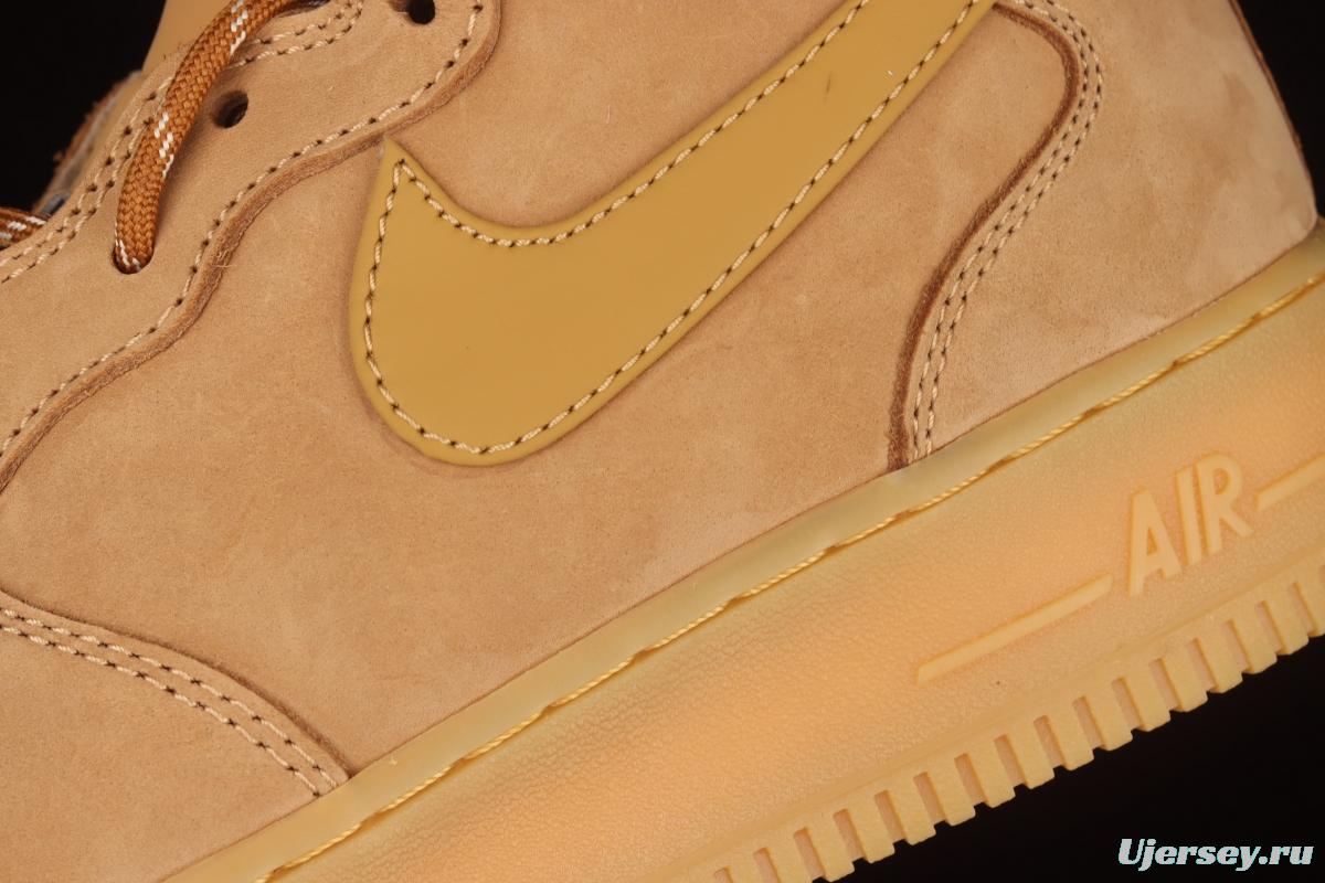 NIKE Air Force 11607 Mid wheat suede Zhongbang casual board shoes DJ9158-200