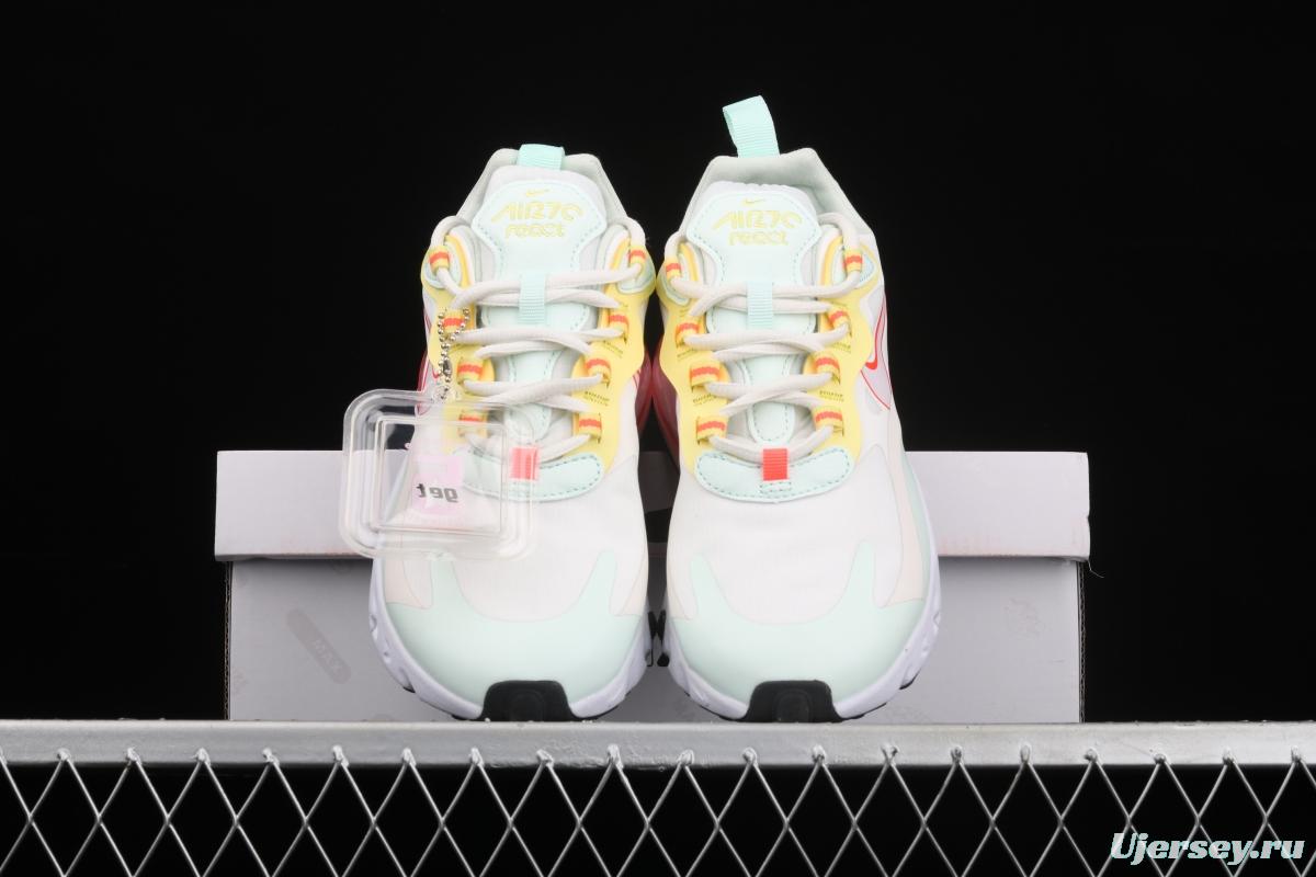 NIKE Air Max 270React new high frequency mesh hollowed-out half-palm air cushion running shoes CV8818-102