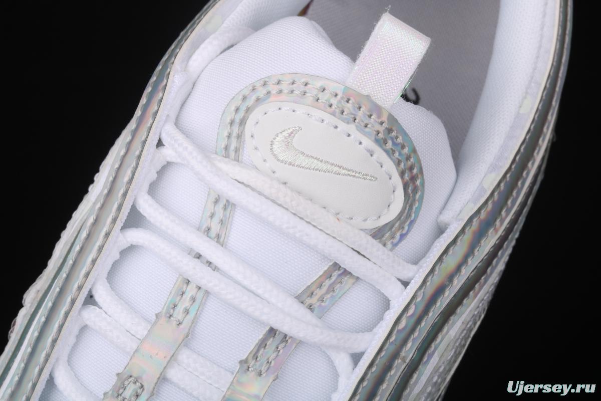 NIKE Air Max 97 PRM colorful laser reflective bullet air cushion running shoes CU8872-196