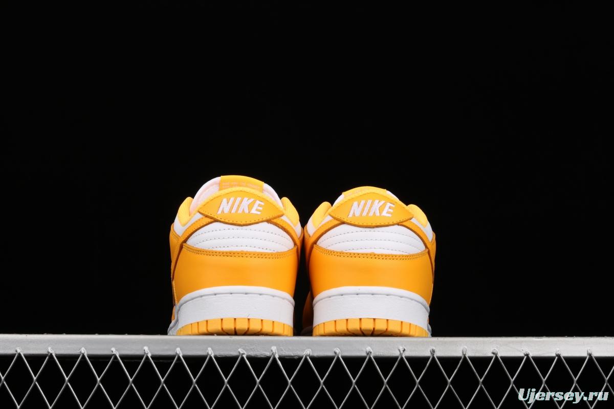 NIKE DUNK Low SB dunk series white and yellow color matching low-side leisure sports skateboard shoes DD1503-800