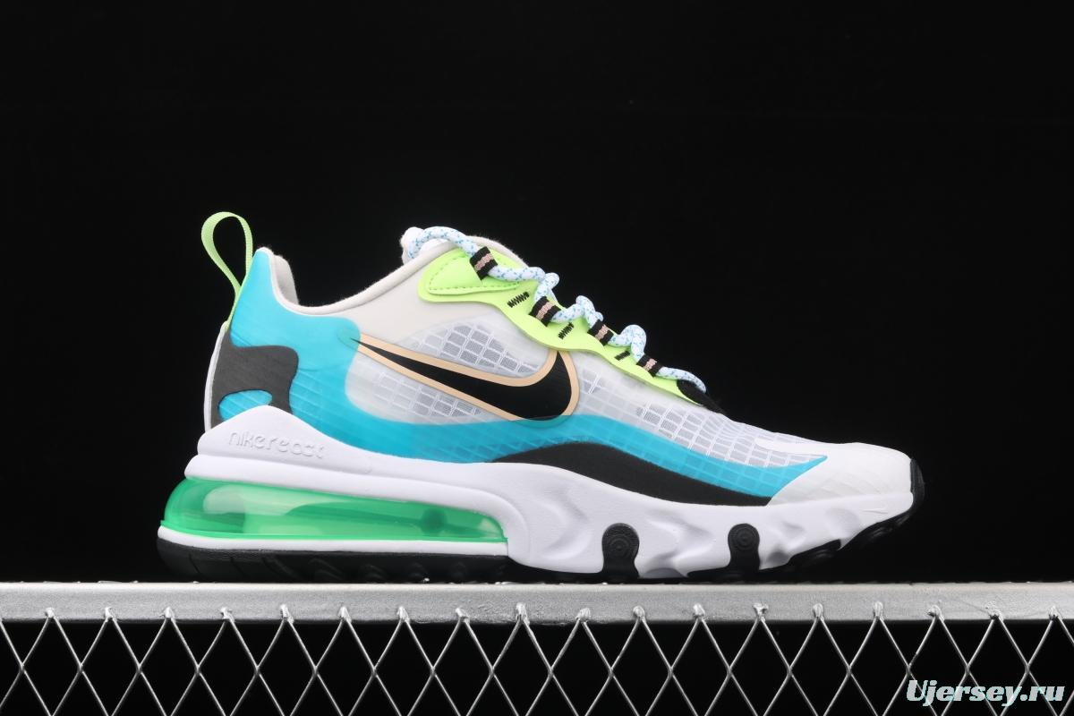 NIKE Air Max 270React new high-frequency mesh hollowing out function half-palm air cushion running shoes CT1265-300