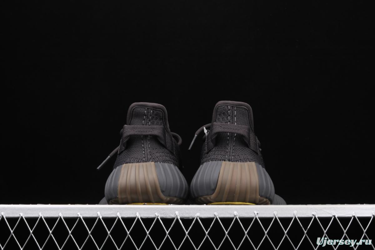 Adidas Yeezy Boost 350V2 Cinder FY4176 Darth Coconut 350 second generation hollowed-out side full of star cinder color matching