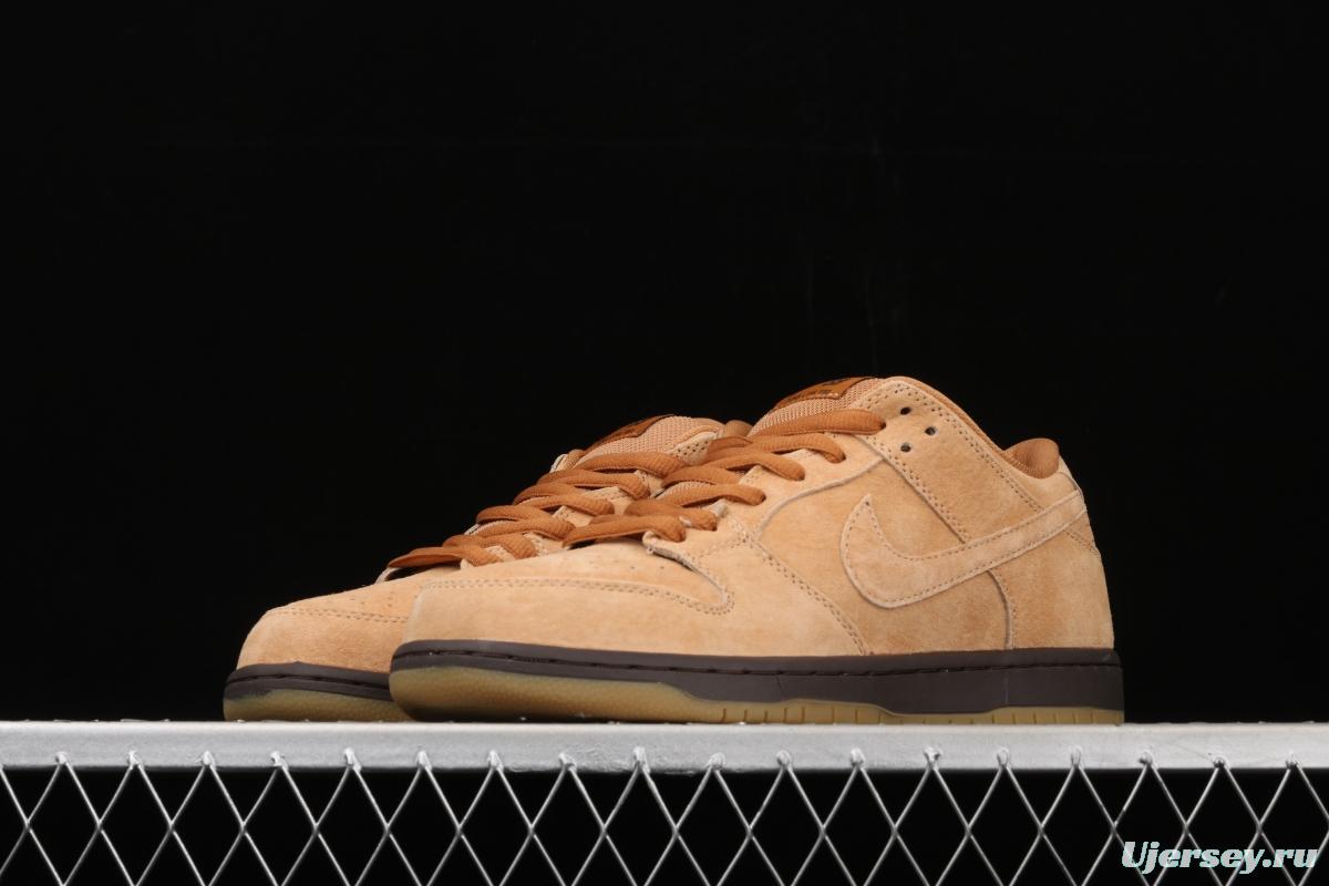 NIKE SB DUNK Low Pro wheat color deciduous yellow low-side sports skateboard shoes BQ6817-204