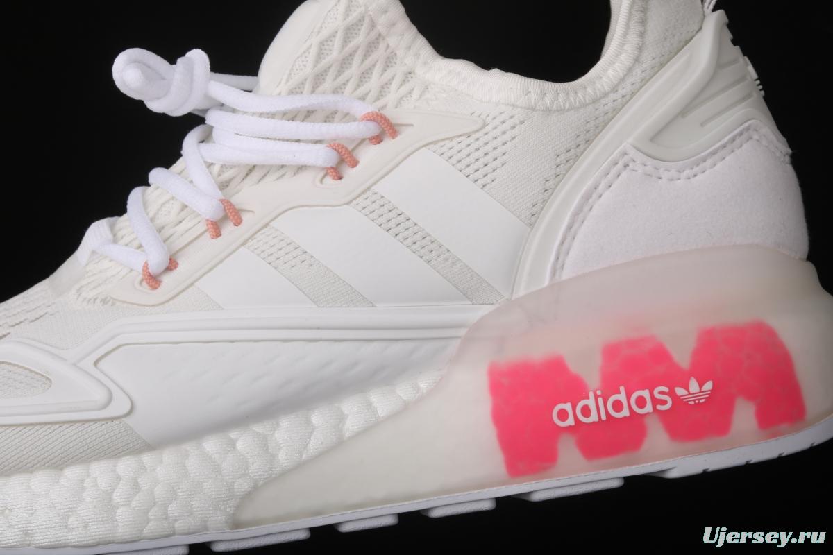 Adidas ZX 2K Boost FV8983 2020 summer new clover popcorn vintage running shoes