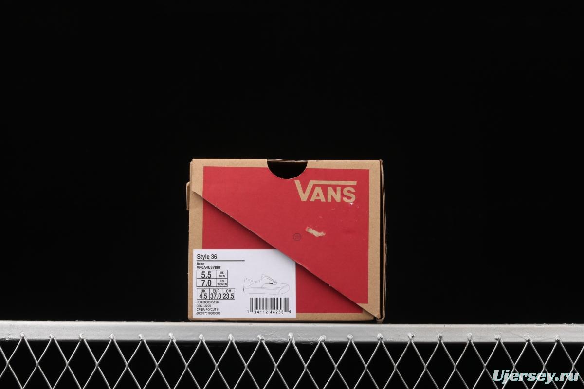 Vans Style 36 environmental protection series South Korea limits rice white rubber Oxford sole low upper board shoes VN0A4U3V88T