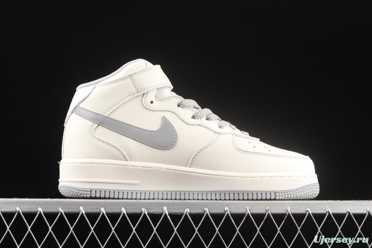 Undefeated x NIKE Air Force 1 Mid SU19 Silver Daredevil 3M reflective casual board shoes AO6617-306