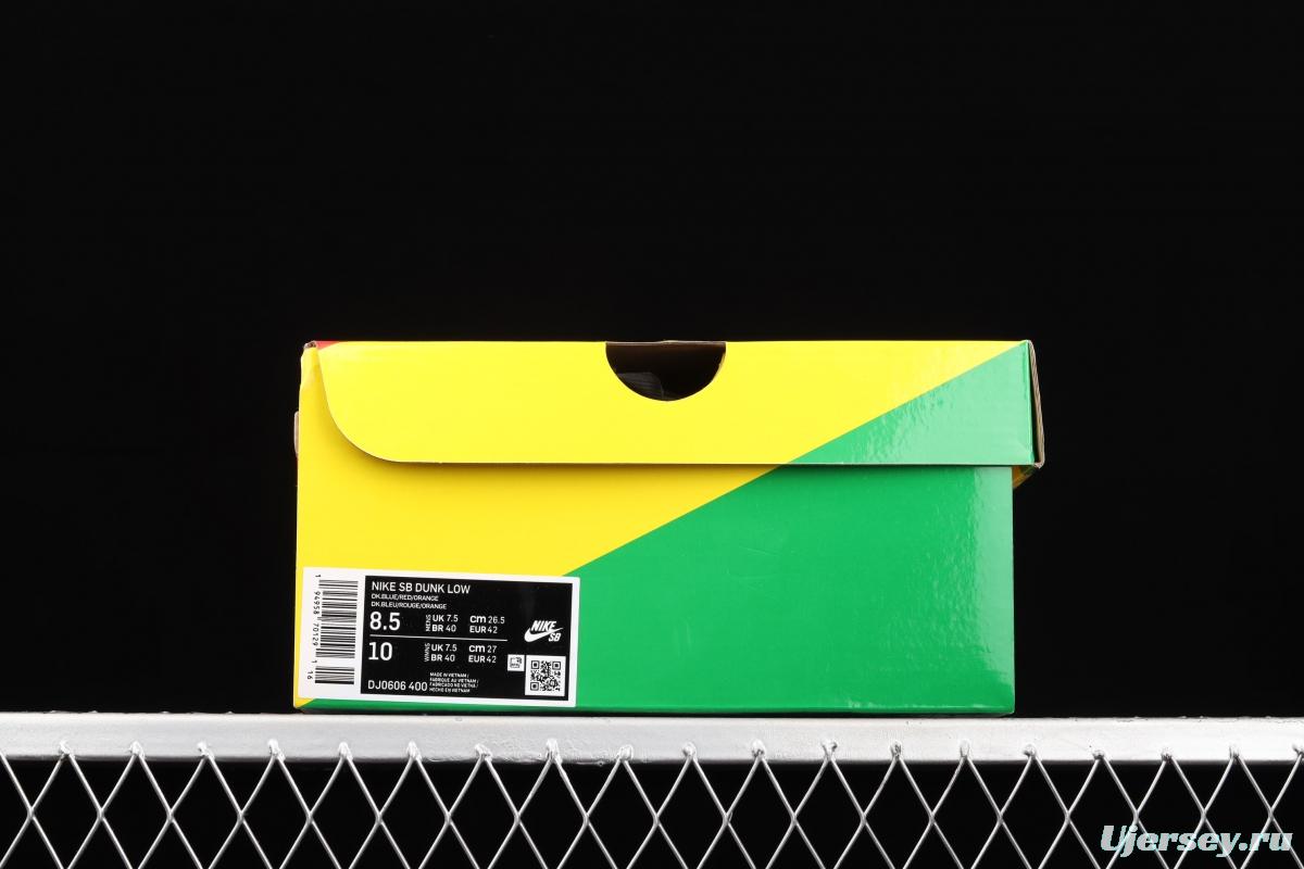 NIKE SB DUNK Low Barcelona Barcelona dress up color dunk series retro low-top skateboard shoes DJ0606-400