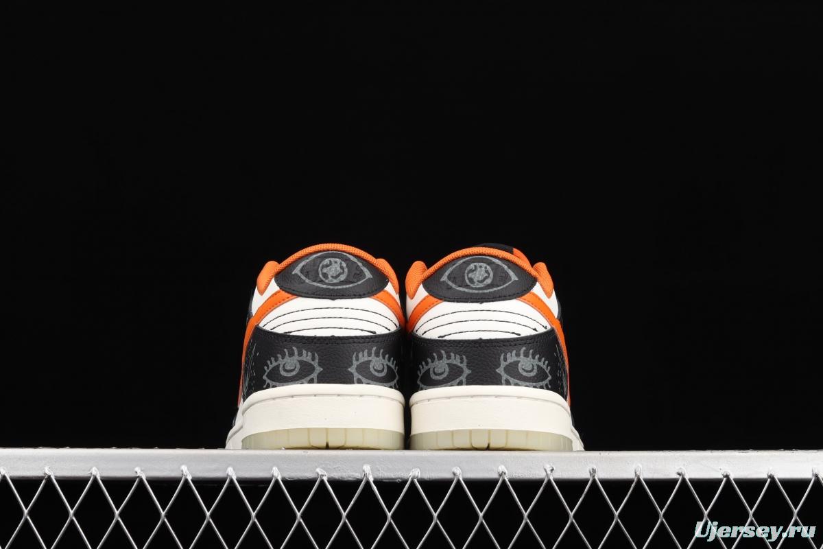 NIKE SB DUNK Low Halloween black, white and orange luminous Halloween SB rebound fashion casual board shoes DD3357-100