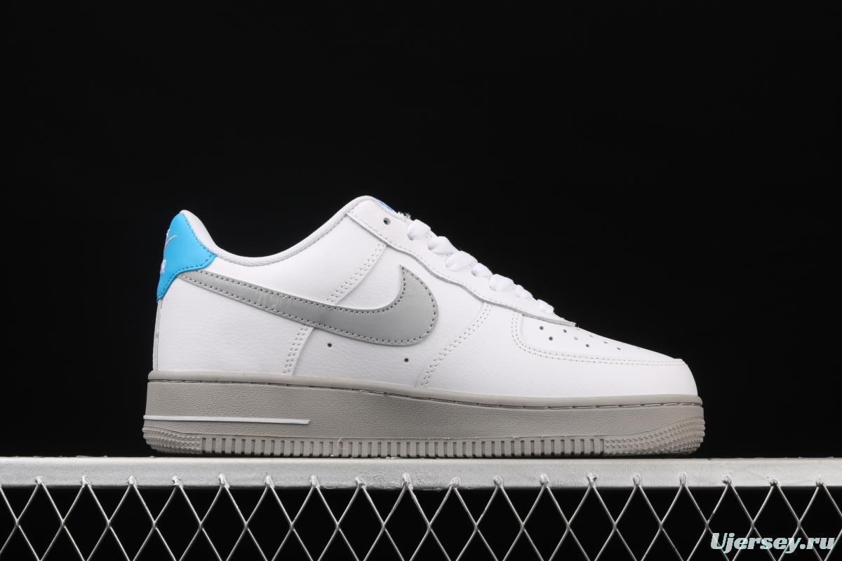 NIKE Air Force 1 Low NBA Flying Man Carter personal PE White Lake Blue 3M reflective low-top casual board shoes CK5433-200