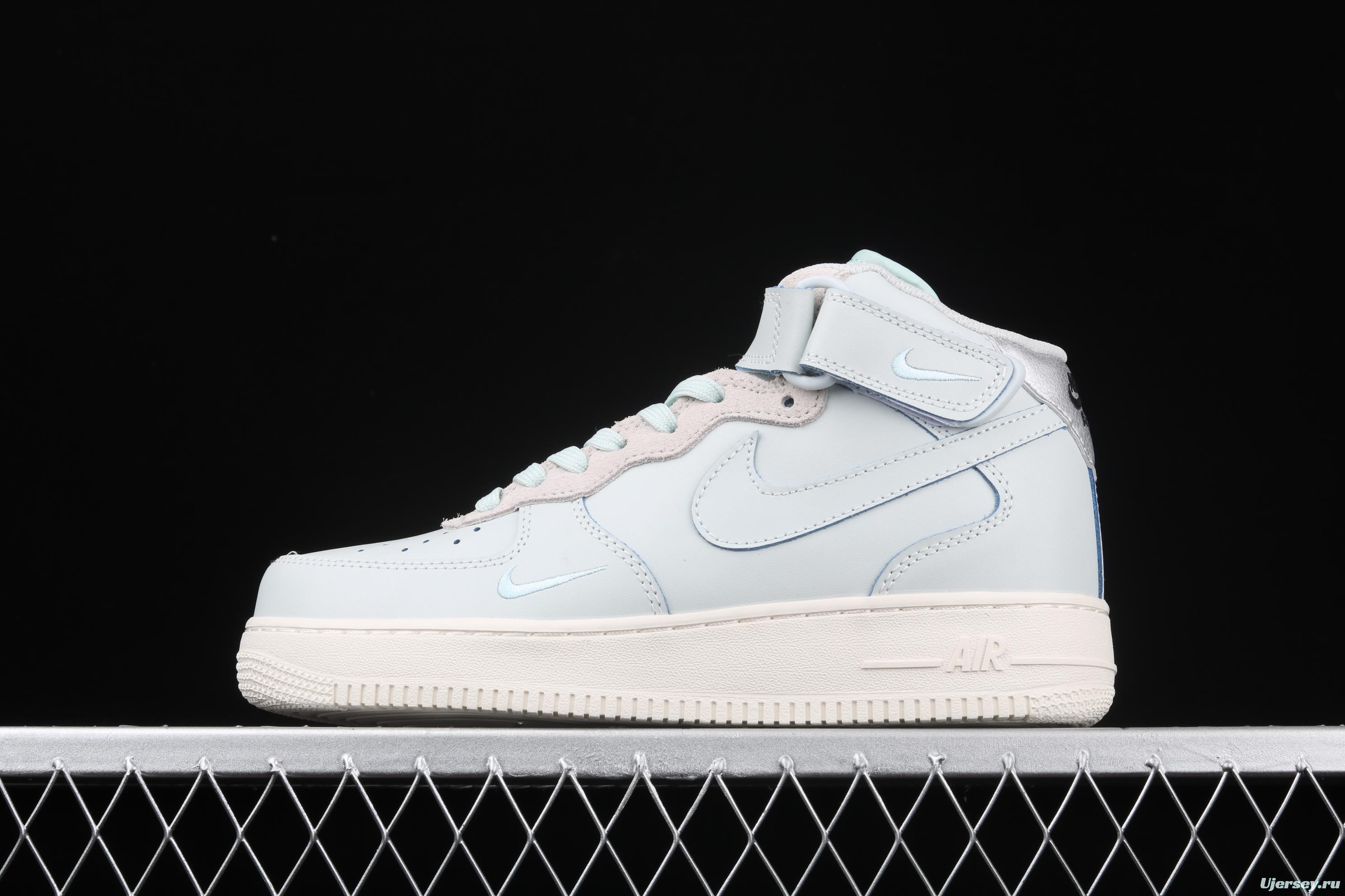 NIKE Air Force 1x 07 Lv8 Phantom Light Blue medium Bond Board shoes CJ9716-100 #