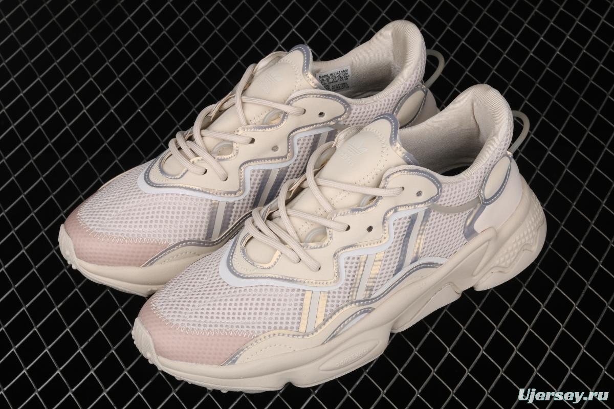 Adidas Originals Ozweego W FV9655 Darth clover retro 3M reflective breathable running shoes