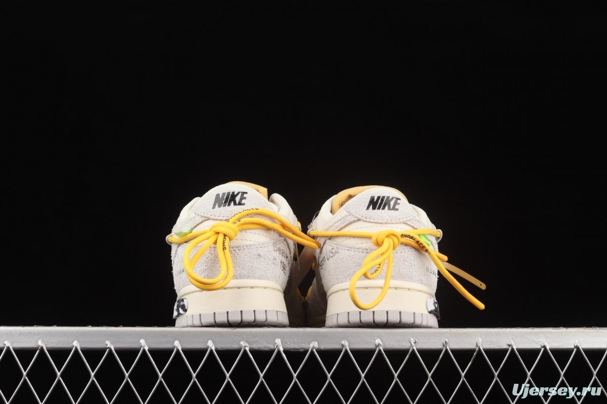 OFF-White x NIKE DUNK Low OW suede SB buckle rebound fashion casual board shoes DJ0950-109