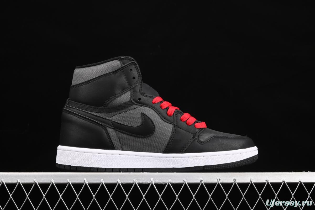 Air Jordan 1 Retro High OG black and red silk high top basketball shoes 555088-060