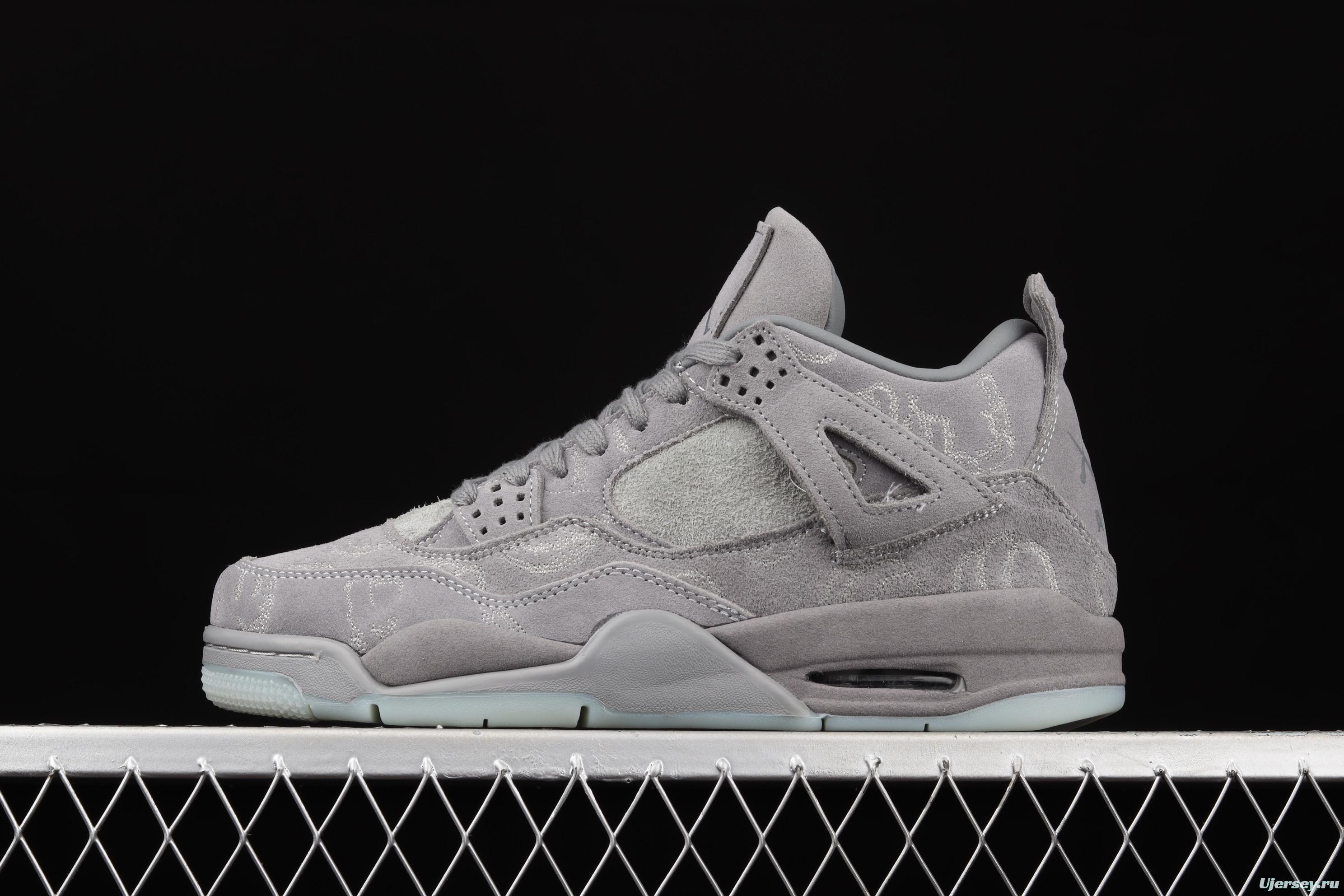 Kaws x Air Jordan 4 Black AJ4 luminous muntjac gray limited edition 930155-003