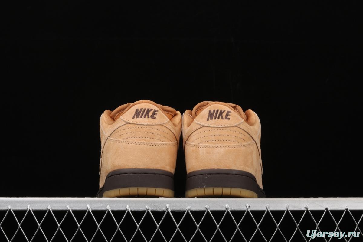 NIKE SB DUNK Low Pro wheat color deciduous yellow low-side sports skateboard shoes BQ6817-204