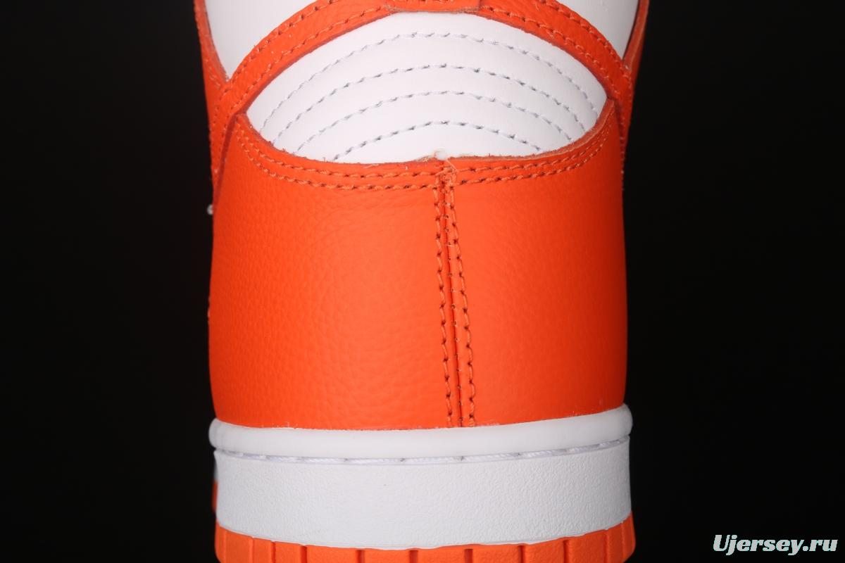 NIKE DUNK SB High Syracuse full-top white orange skateboard shoes 850477-101