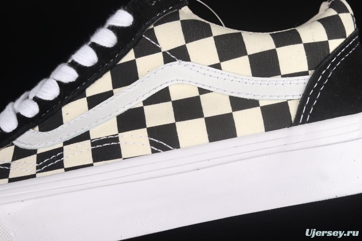 Vans Old Skool Anaheim Classic Black and White Chess Lattice 2.0 low-top casual board shoes VN0A4P3X639