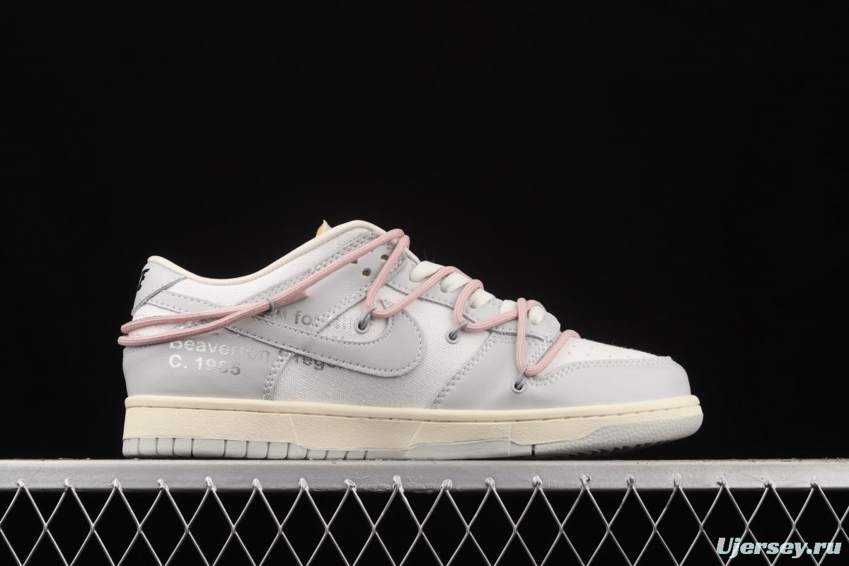 OFF-White x NIKE DUNK Low 04 of 50 OW grey leisure sports skateboard shoes DM1602-109