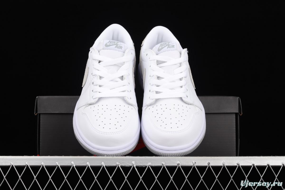 Air Jordan 1 Low OG white-gray low-top basketball shoes CZ0858-100