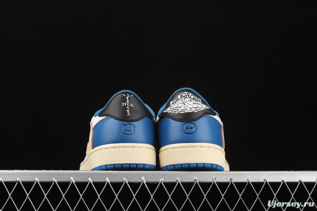 Travis Scott x Air Jordan 1 High OG Lightning inverted tick low side head layer original standard DM7866-140