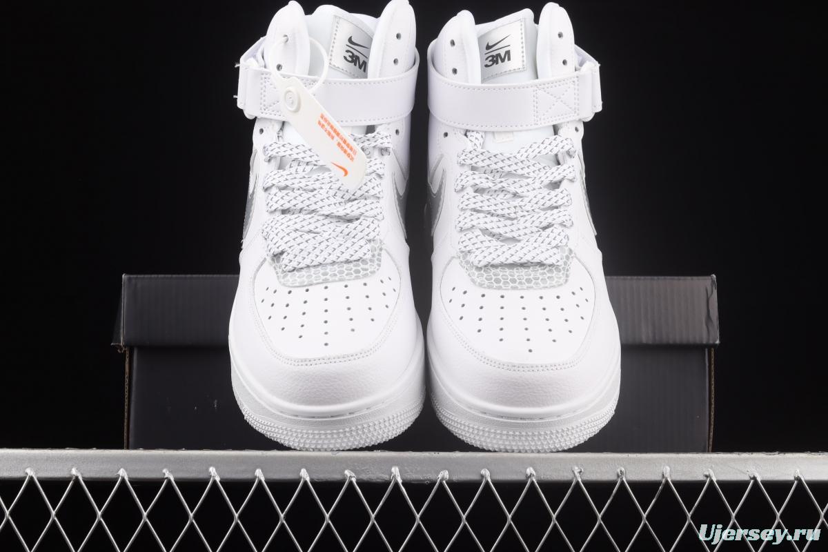 NIKE Air Force 1 High'07 Lv8 3M NBA co-named 3M reflective high-top casual board shoes CU4159-100