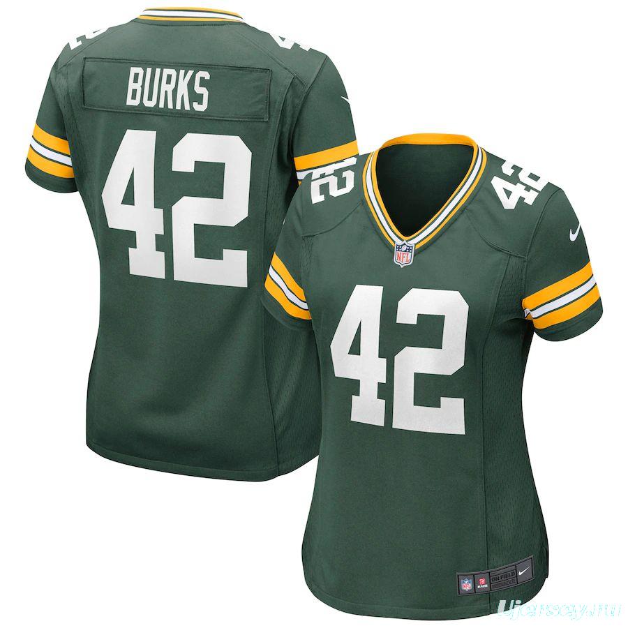 Women's Oren Burks Green Player Limited Team Jersey