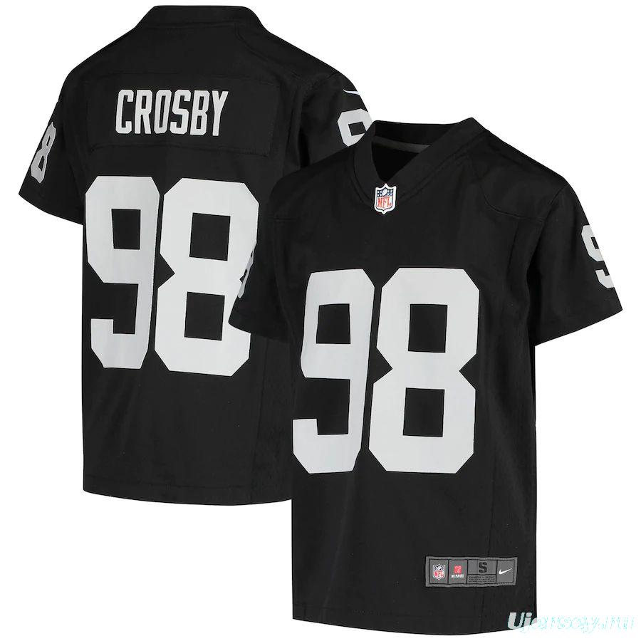 Youth Maxx Crosby Black 2020 Player Limited Team Jersey