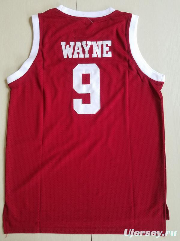 Dwayne Wayne 9 Hillman College Maroon Basketball Jersey with Eagle Patch