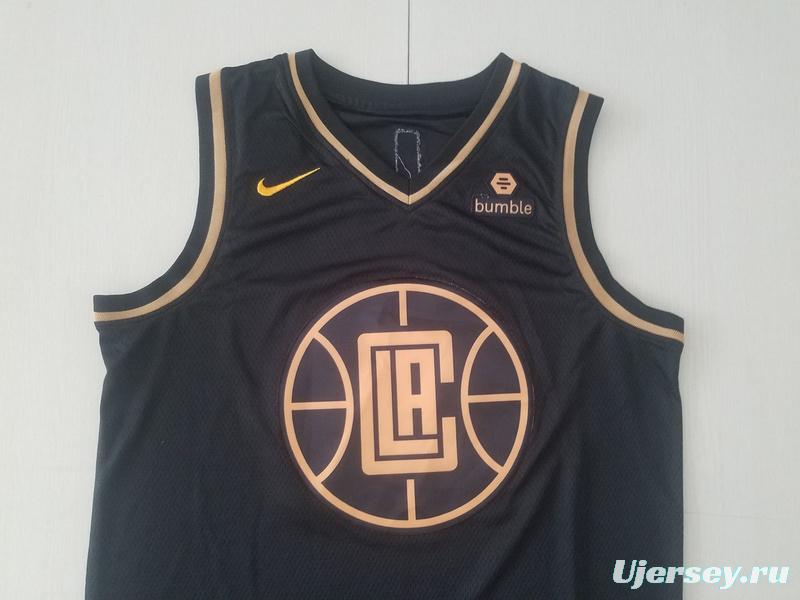 Paul George 13 Black Golden Edition Jersey