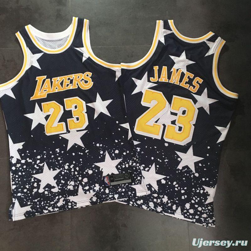 Men's LeBron James Black Retro Classic Team Jersey